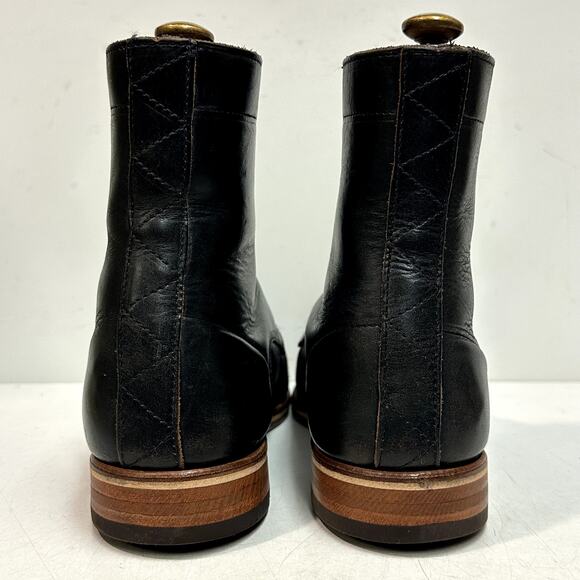 NEW HEELS Rancourt & Co. x Helm Wells Cap Toe Service Boot Black Horween USA 9 D